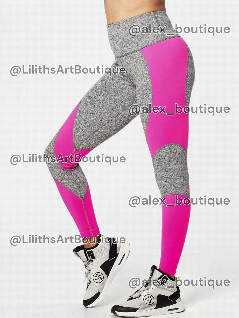 Zumba Making Moves High Waisted Ankle Leggings Heather Grey Size S (E123)